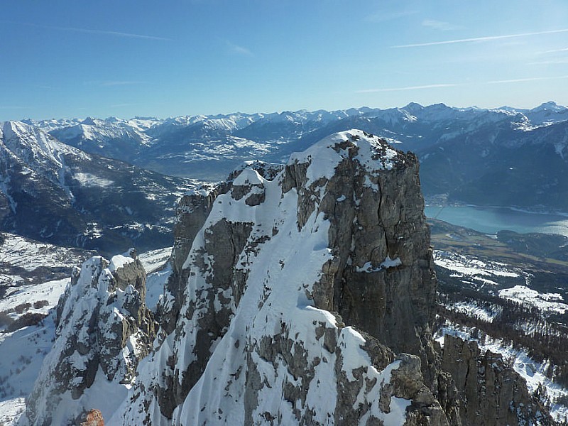 La vue du sommet du couloir NE