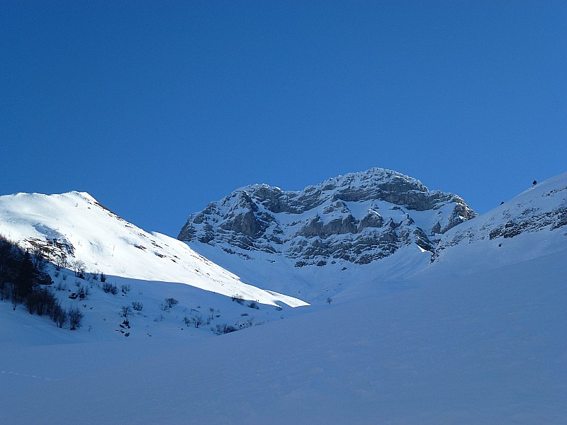 L'Arcalod : Une trace de ski.