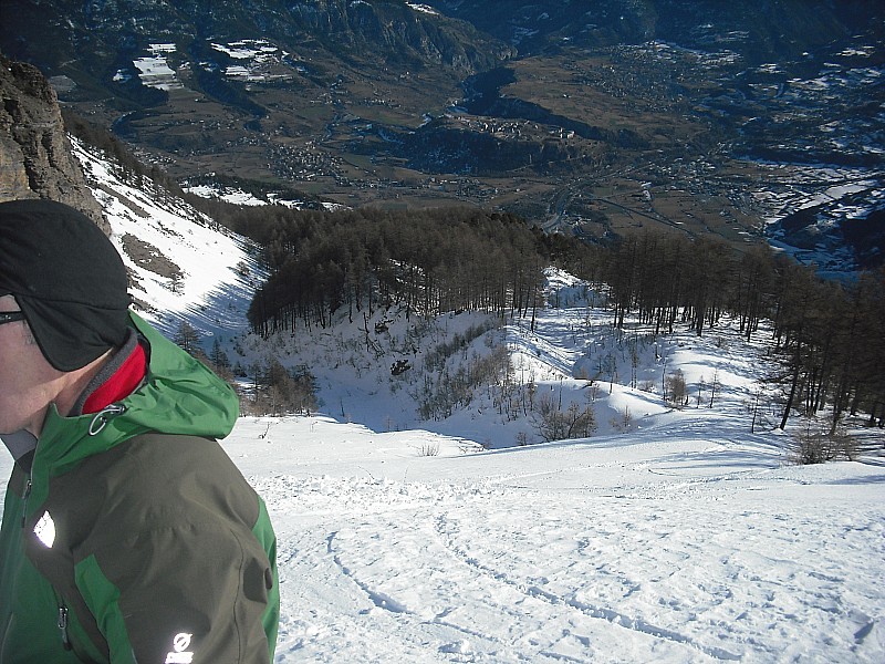 Tête de Fouran 28/12/2011 : Vue sur le couloir de Manouel