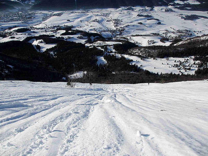 La pente : Bien lourde la neige...