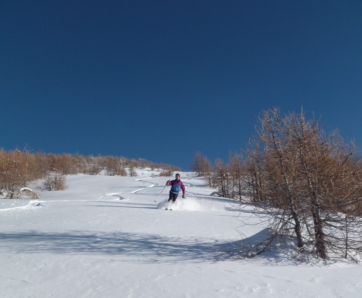 Suite de la descente : Une impression de flotter !  (photo Seb)