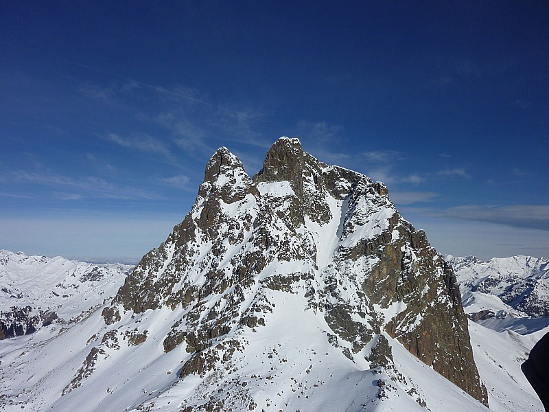 Ossau : A la demande générale ... petit et grand pic d'Ossau depuis le sommet du Peyreget
