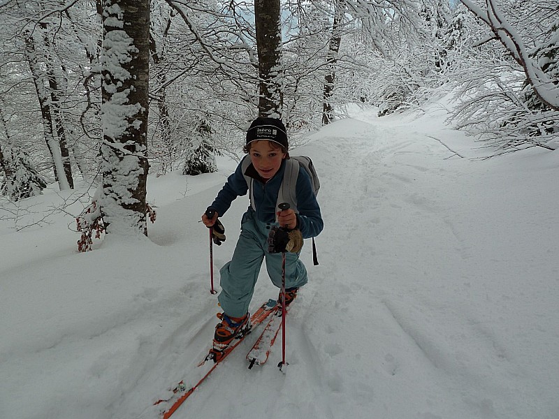 Sur la piste en forêt : La montagne c'est pentu