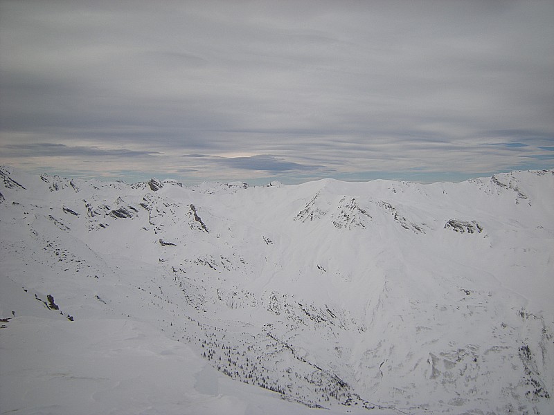 vue du sommet : pour un aperçu de l'enneigement