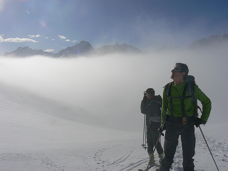 sortie du brouillard : col de Cluy