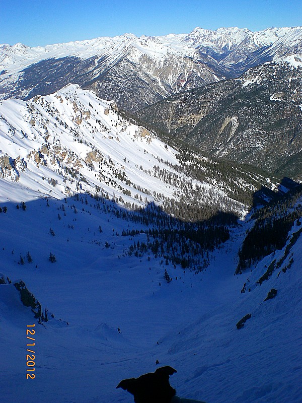 Crêtes des Granges : Assez bonnes conditions dans ce couloir.