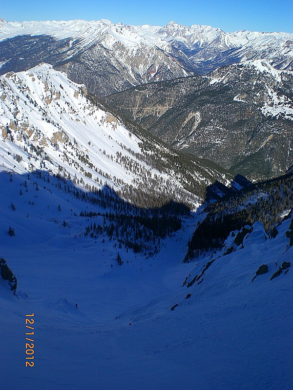 Crêtes des Granges : Dans le couloir nord.