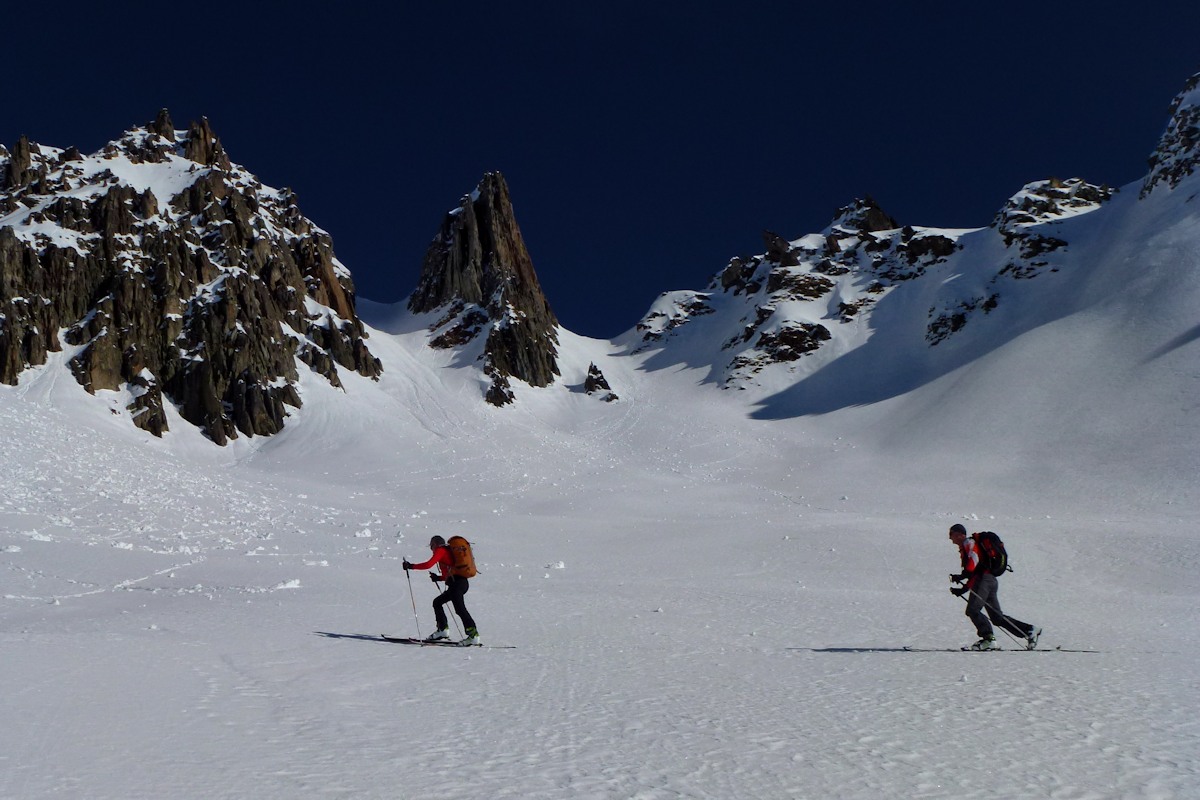 Haut de la combe : Avant d'aborder la traversée Sud sous la Pointe du Villonet.