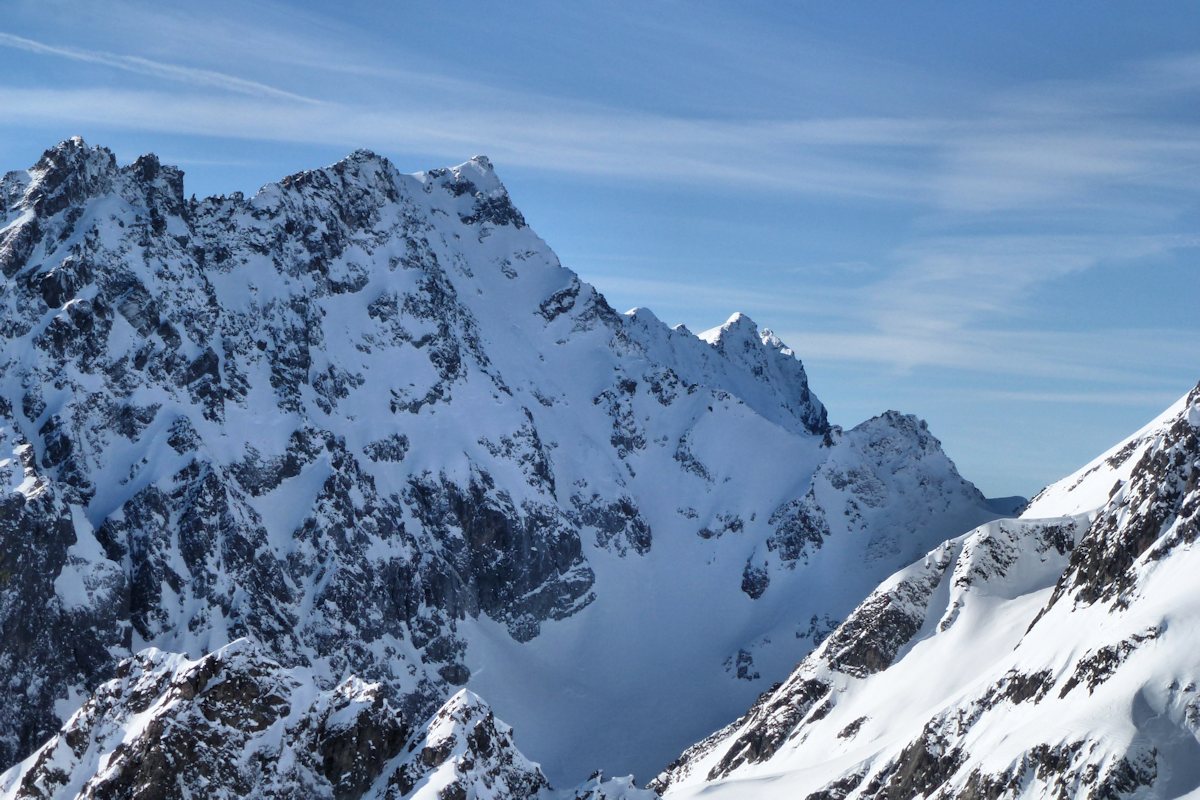 Charmet de l'Aiguille : Le couloir Nord.