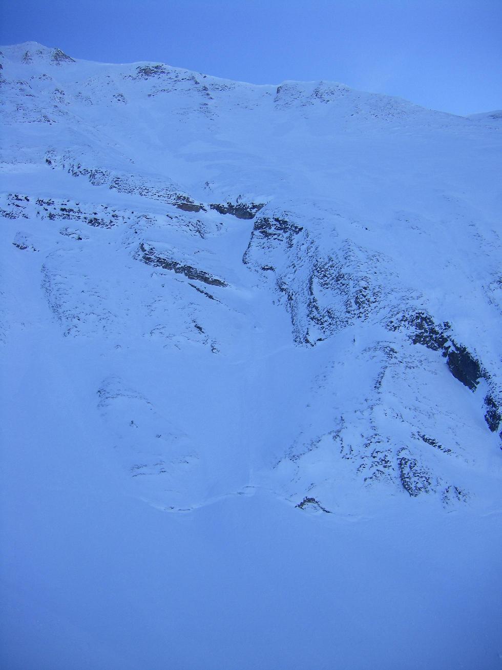 Face nord de Balafrasse : Pas l'air bon.