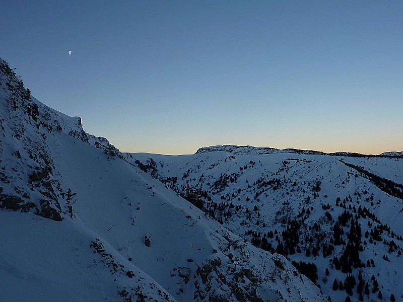 Grand Bargy : petit matin glacial : col de Cenise et Chatelard