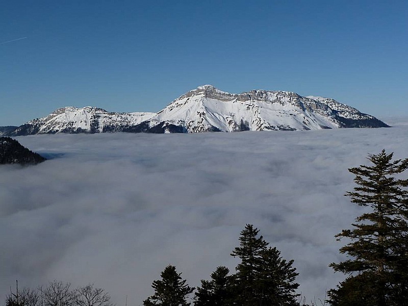 Pécloz : Rochers de la Bade, Colombier, Roc de Poyez