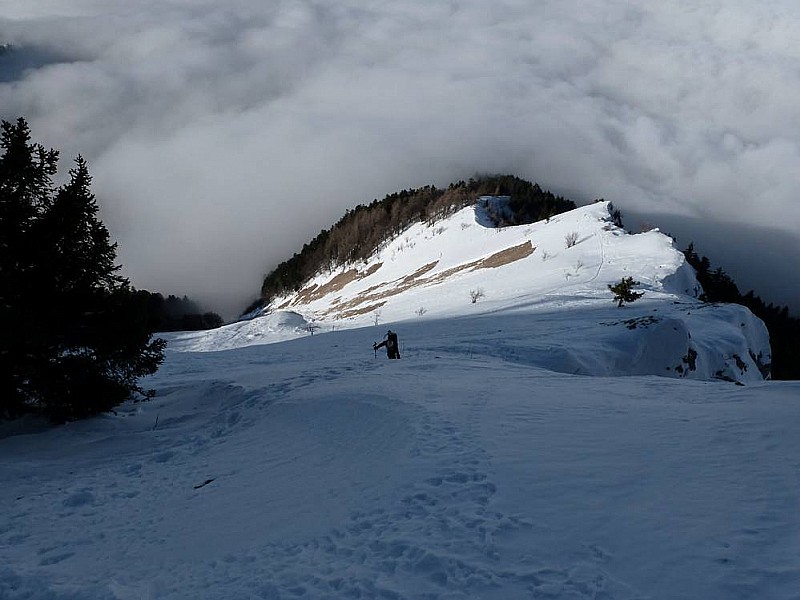 Pécloz : Montée sur l'arête ouest