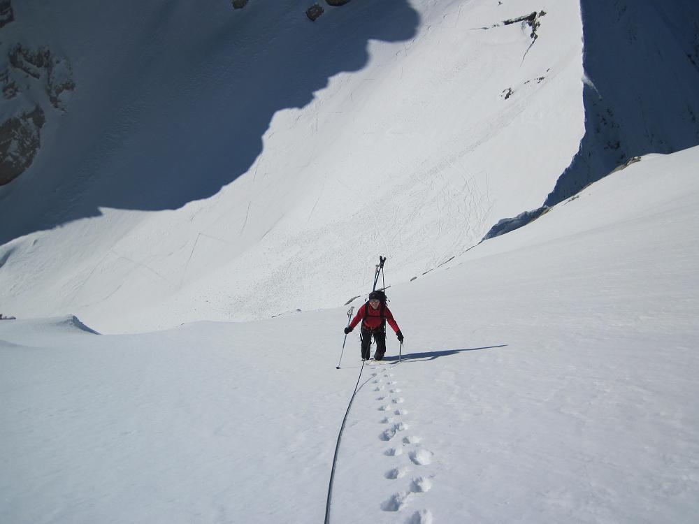La pente suspendu. : Presque de l'alpinisme.