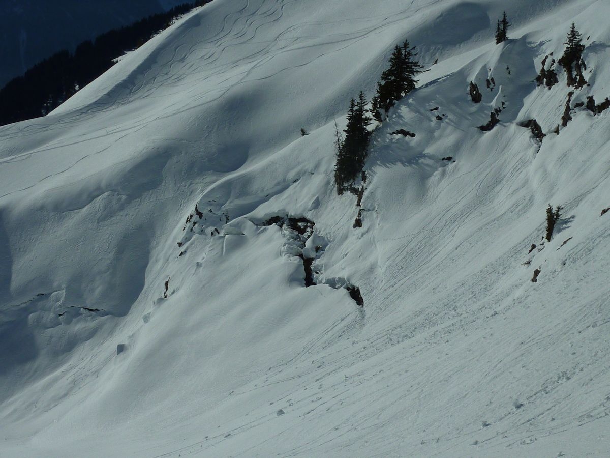 Crevasses : des crevasses dans le Beaufortain, le rechauffement climatique a du plomb dans l'aile...