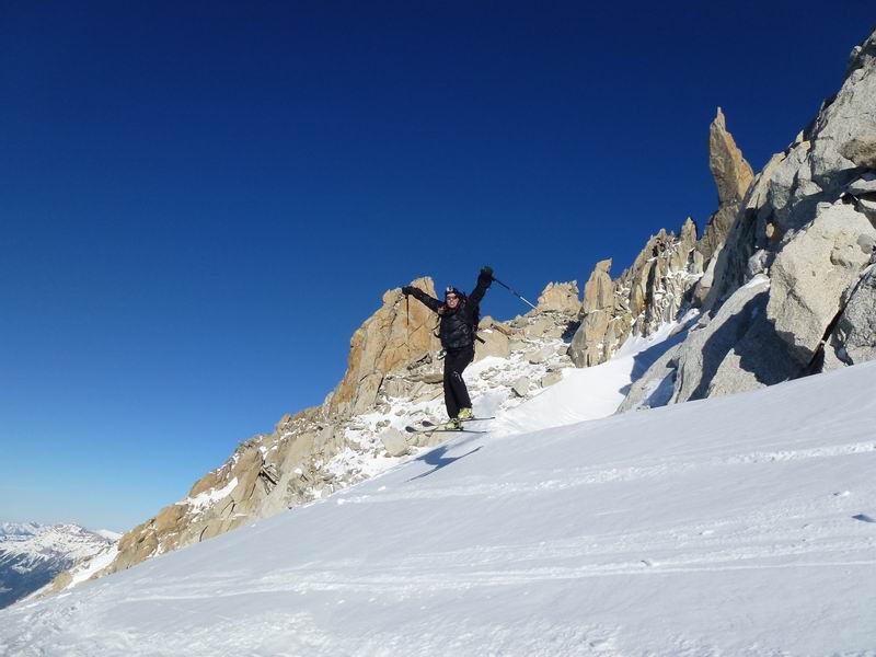 Aiguille du Tour : Vincent affiche sa joie au col du Pissoir