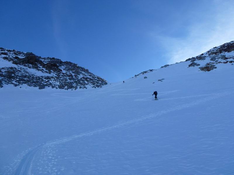 Aiguille du Tour : Montée au col vers la croix de Bron