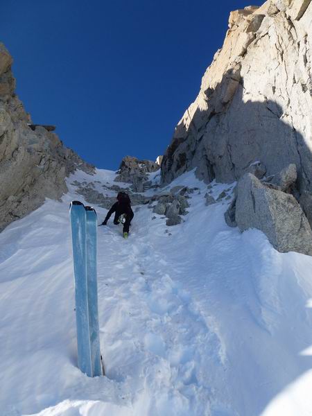 Aiguille du Tour : Notre p'tit couloir pour rejoindre le sommet
