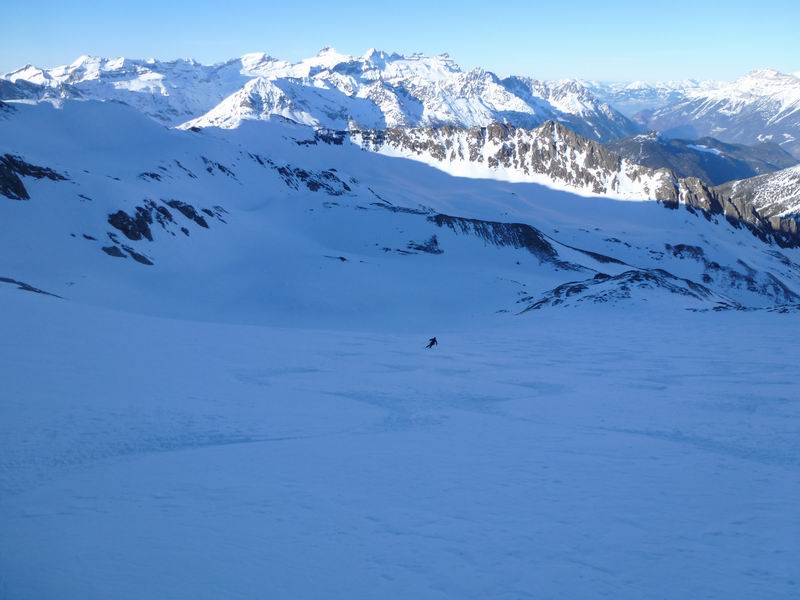 Aiguille du Tour : Le meilleur de la neige sous la croix de Bron
