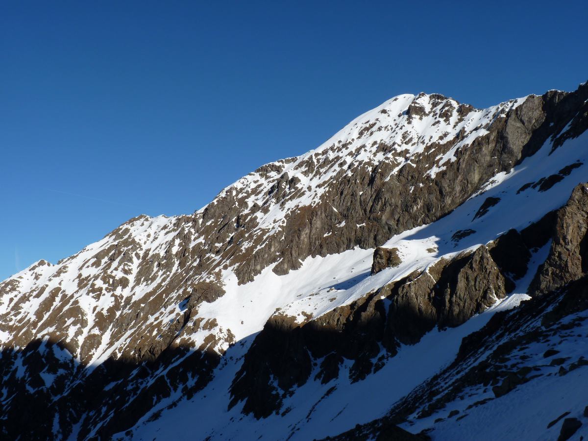 Pic de Pian : L'enneigement bien maigre