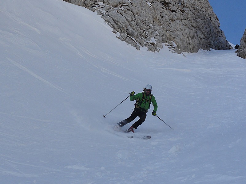 couloir peyrouse : micha se fait bien plaisir