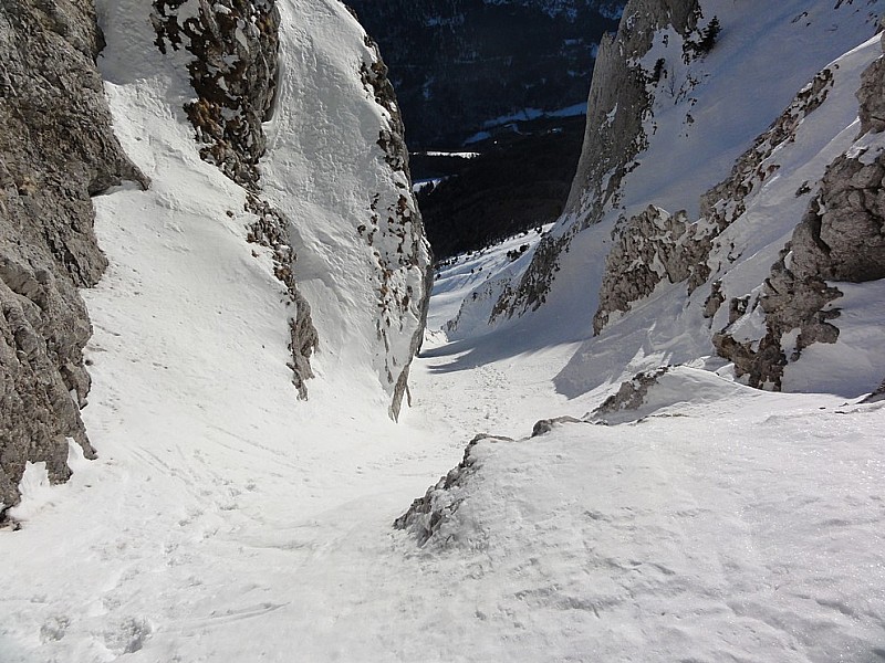 couloir peyrouse : le bas