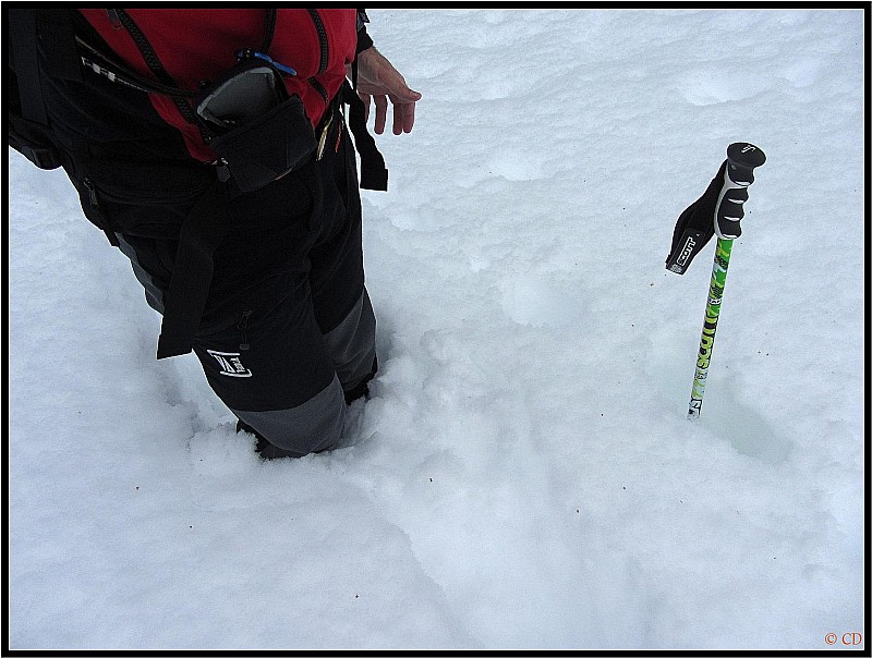De la neige jusqu'aux genoux : à 1400 m seulement !