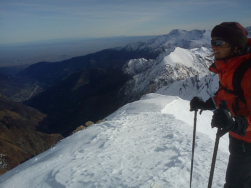 et au pied, le Pô... : Au sommet, la vue sur le Pô est déconcertante...