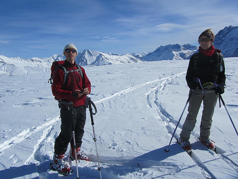 Au sommet : Grand vent mais très beau temps!