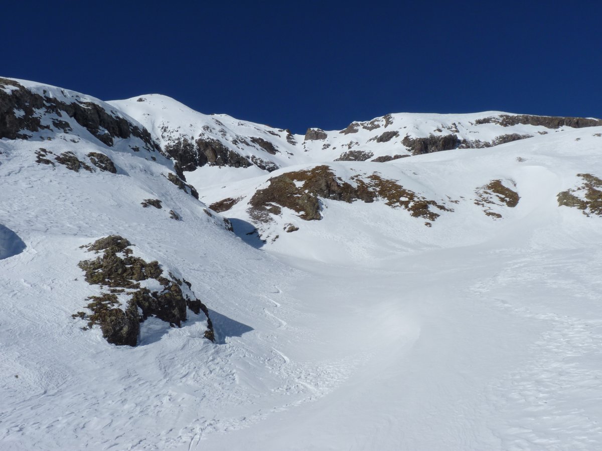 Dans la descente : Il faux bien repérer les passages de poudre