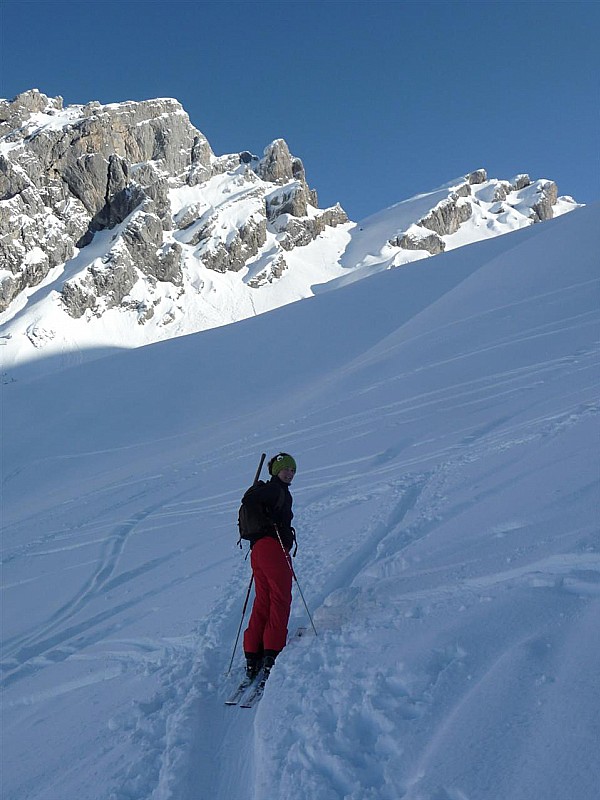 Trou de la Mouche : Le col 2309, déjà tracé, dans l'axe !