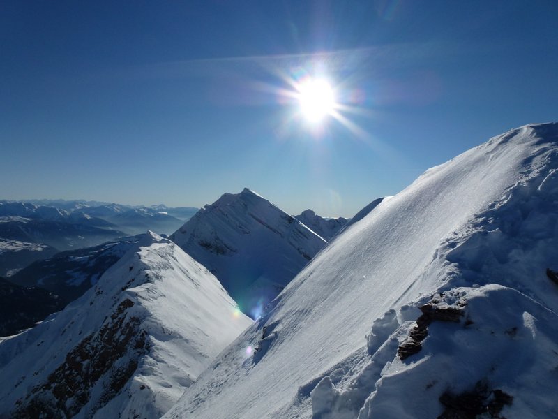 Tête Pelouse : Les Aravis en enfilade