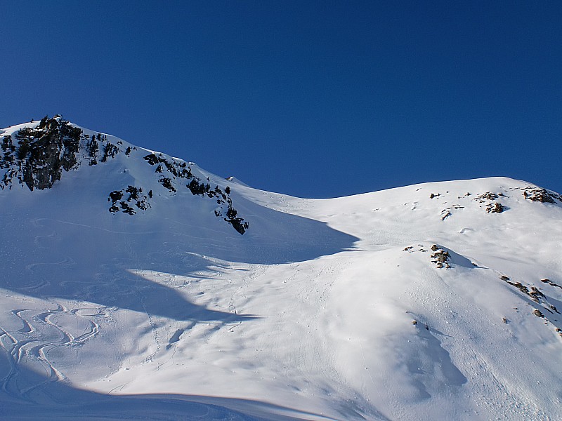 pointe des arangles : première descente à gauche deuxième à droite du rognon