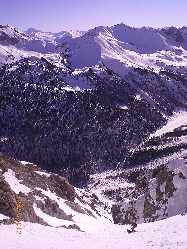 Couloir SE du Petit Puy : Sur le haut du couloir.