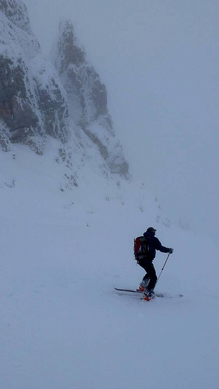 Crêt des Mouches : Début de la descente, grosse visibilité !