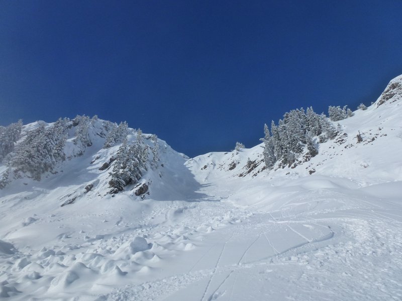 Pte d'Uble : Le couloir E vu du bas