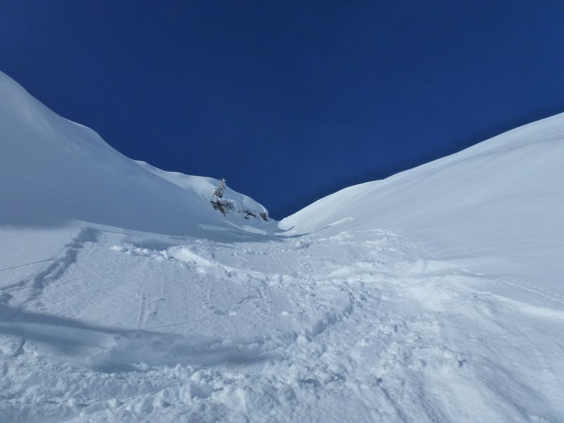 Pte d'Uble : La partie haute du couloir