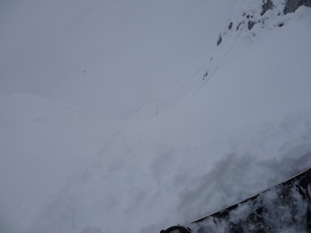 depuis la plateforme : prêt pour la descente