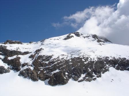 face SO de la grde Ciamarella : La face SO vue du plateau glaciaire