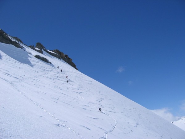 Petite Ciamarella Nord : Et c'est la collective skitour qui envahit la face!