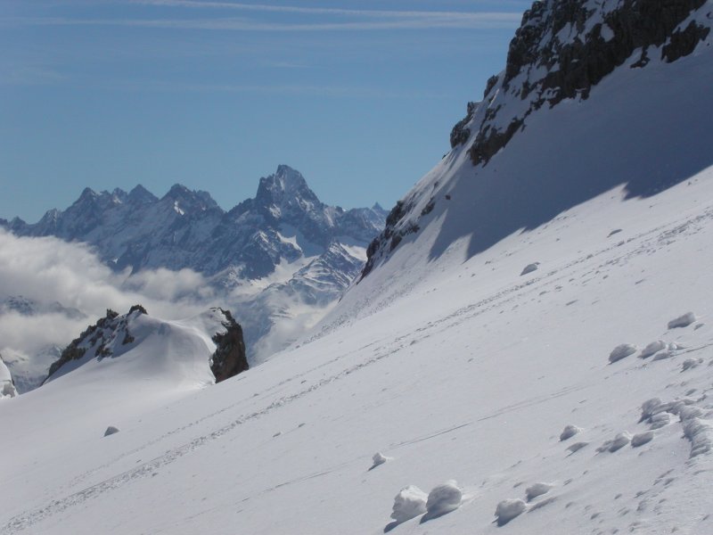 Breche du Rochail : l'oisans se découvre au dernier moment, c'est la cerise sur le gateau