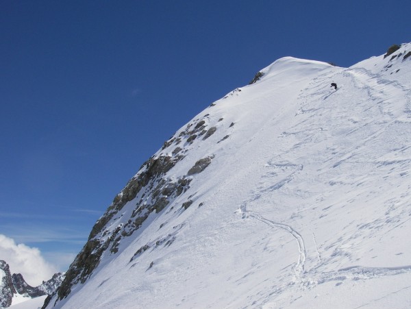 Mont Gioberney : Premiers virages...