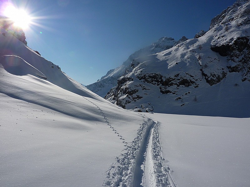 les vallons vers 2120m : belle trace