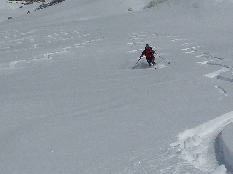 vers 2200m : bonne neige plein sud