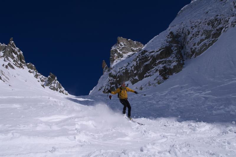 couloir du pertuis : Fred en action