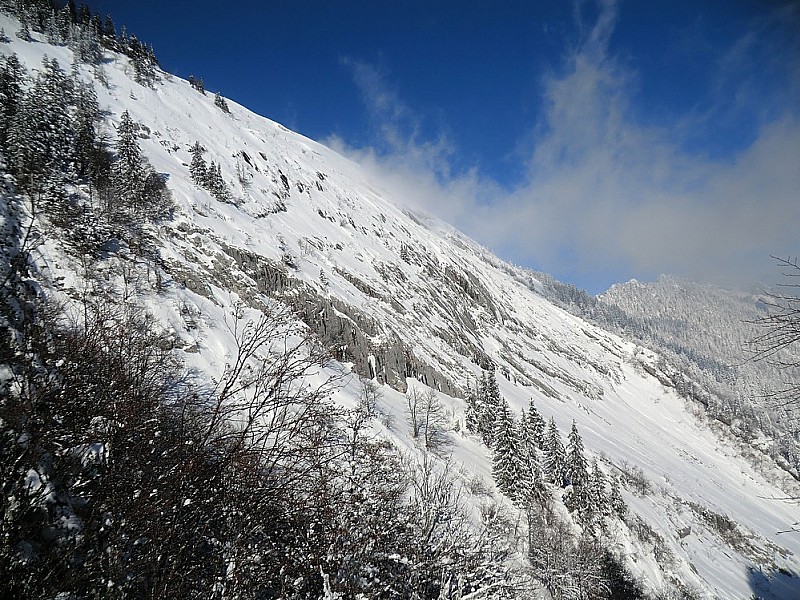 Dalles de la Face Est, depuis Maubouchet