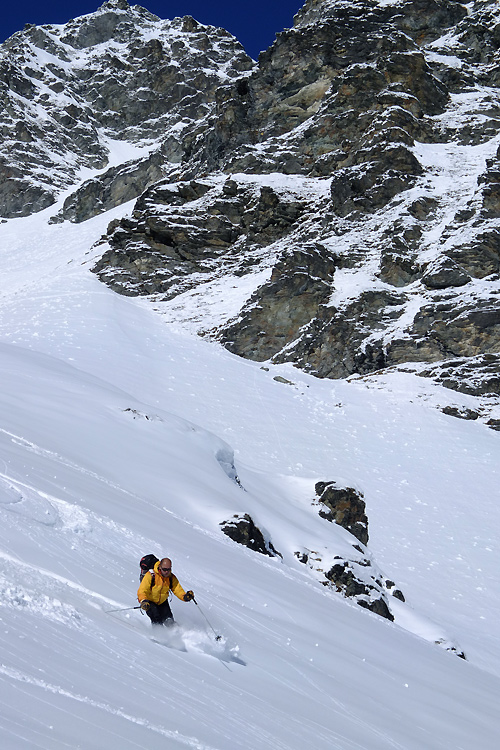 Descente : Profil très skieur pour cette descente plein Sud