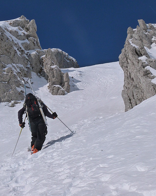 Premier couloir : Sylvain à la trace