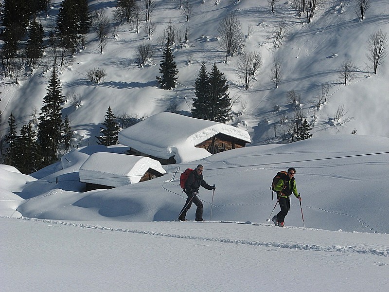 chalet de la barme : Remontée au passage de la charmette