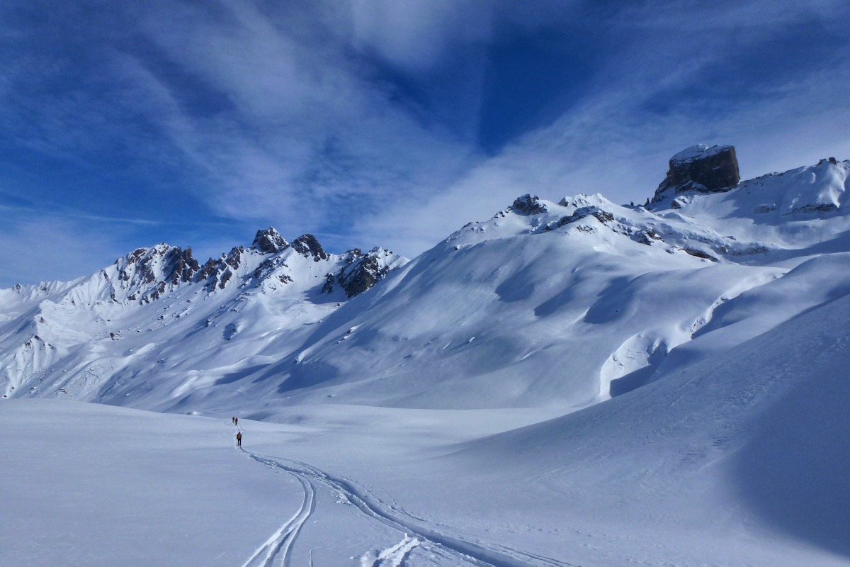 Vallon Nord du Coin : Dominé par la Pierra Menta.